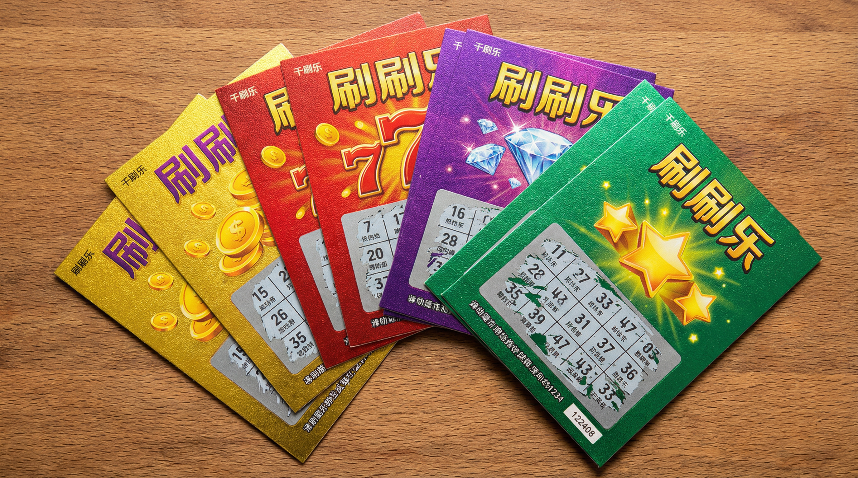 刮刮乐彩票卡片